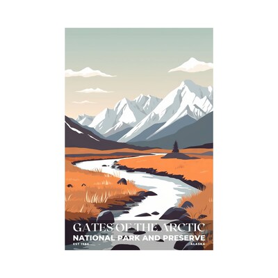 Gates of the Arctic National Park and Preserve Poster, Travel Art, Office Poster, Home Decor | S3 - image1